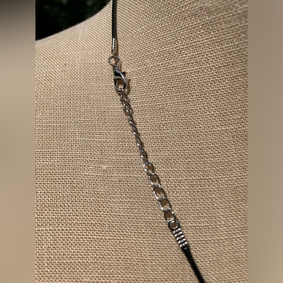 Handmade Cobalt Blue Resin Crystal Amulet Necklace & Airplane Charm - Picture 6 of 8